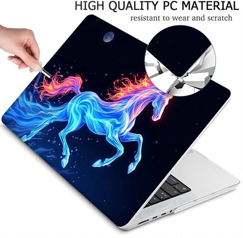 متوافق مع جهاز MacBook Air مقاس 13.6 بوصة، حافظة صلبة مع غطاء لوحة مفاتيح وواقي شاشة (A2681، شريحة M2 / A3113، شريحة M3 / A3240، شريحة M4، إصدار 2022-2025) - Horse MC21001 in Kuwait