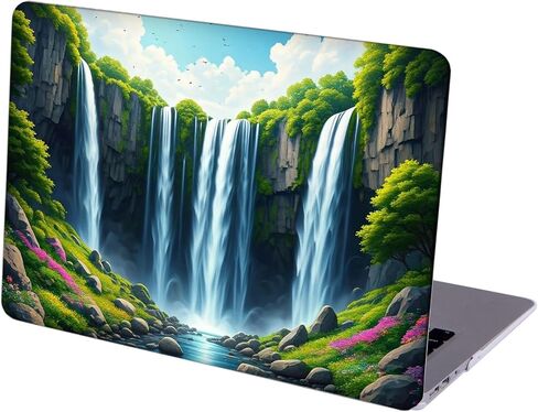 Compatible with MacBook Air 13.6-inch, Hard Shell Case with Keyboard Cover and Screen Protector (A2681, M2 chip / A3113, M3 chip / A3240, M4 chip, 2022-2025 Release) - Waterfall MC21233 in Saudi Arabia