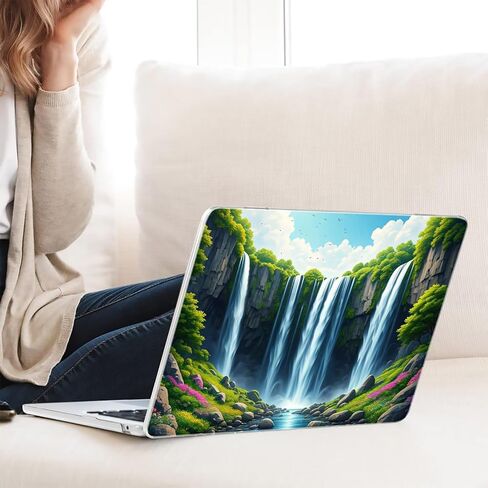 Compatible with MacBook Air 13.6-inch, Hard Shell Case with Keyboard Cover and Screen Protector (A2681, M2 chip / A3113, M3 chip / A3240, M4 chip, 2022-2025 Release) - Waterfall MC21233 in Saudi Arabia