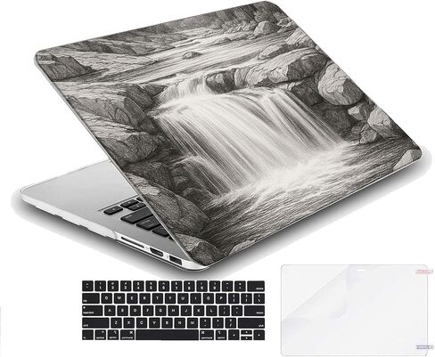 متوافق مع جهاز MacBook Air مقاس 13.6 بوصة، حافظة صلبة مع غطاء لوحة مفاتيح وواقي شاشة (A2681، شريحة M2 / A3113، شريحة M3 / A3240، شريحة M4، إصدار 2022-2025) - Waterfall MC21235 in Saudi Arabia