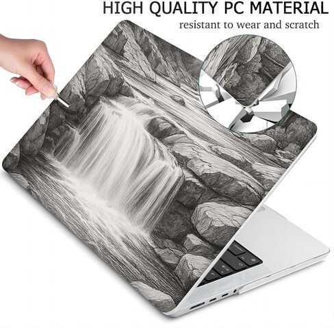 متوافق مع جهاز MacBook Air مقاس 13.6 بوصة، حافظة صلبة مع غطاء لوحة مفاتيح وواقي شاشة (A2681، شريحة M2 / A3113، شريحة M3 / A3240، شريحة M4، إصدار 2022-2025) - Waterfall MC21235 in Saudi Arabia