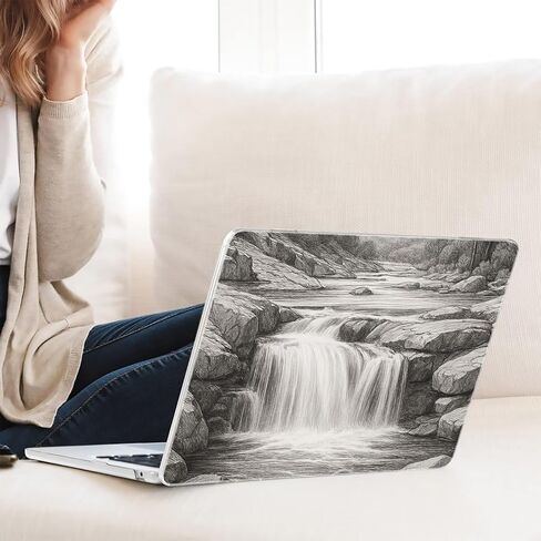 متوافق مع جهاز MacBook Air مقاس 13.6 بوصة، حافظة صلبة مع غطاء لوحة مفاتيح وواقي شاشة (A2681، شريحة M2 / A3113، شريحة M3 / A3240، شريحة M4، إصدار 2022-2025) - Waterfall MC21235 in Saudi Arabia
