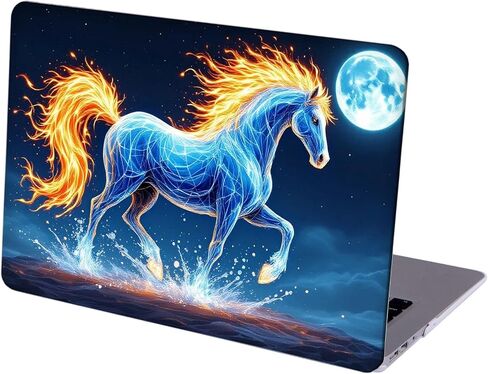 متوافق مع جهاز MacBook Air مقاس 13.6 بوصة، حافظة صلبة مع غطاء لوحة مفاتيح وواقي شاشة (A2681، شريحة M2 / A3113، شريحة M3 / A3240، شريحة M4، إصدار 2022-2025) - Horse MC21002 in Kuwait