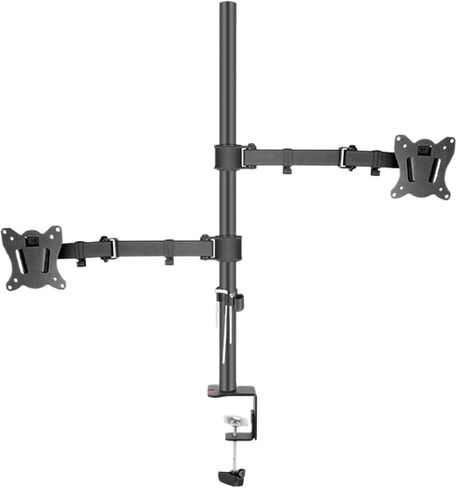 (80cm) DL-T902-280II Full Motion Dual Monitor Desk Stand 10"-27" Clamp Grommet Hole Base PC Mount Foldable Arm 12kg(DL-T902-280II) in Kuwait