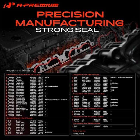 A-Premium Engine Lifter Valley Cover Gasket Set Compatible with Chevrolet, GMC, Hummer, Pontiac, Cadillac Car - 2005-2020 - Silverado 1500, Corvette, Express 1500, Savana 1500, Yukon, H2, GTO, CTS in Saudi Arabia