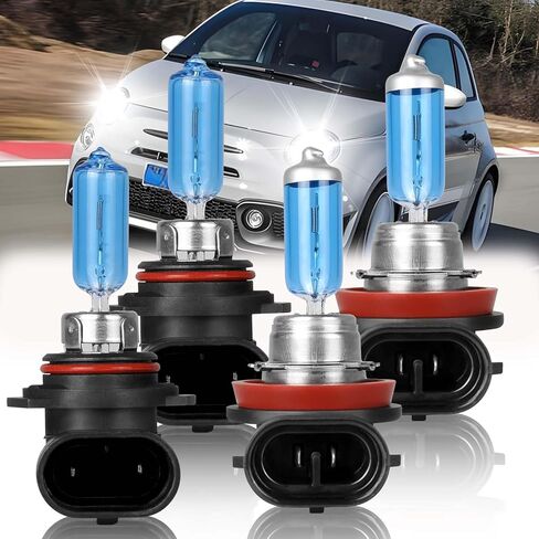مناسب لمصابيح الهالوجين الأمامية عالية الأداء 2016 2017 2018 2019 2020 Chevy Spark، 9008/H13 شعاع عالٍ/منخفض + 5202 مجموعة مصابيح الضباب، 100 وات، IP68، التوصيل والتشغيل، 5000 كلفن ضوء أبيض ساطع للغاية، 4 قطع in Saudi Arabia