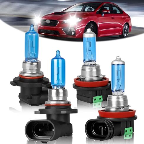 Fit For 2016 2017 2018 2019 2020 Chevy Spark High Performance Halogen Headlight Bulbs,9008/H13 High/Low Beam + 5202 Fog Light Combo,100W,IP68,Plug and Play,5000K Super Bright White Light,4 Pcs in Saudi Arabia