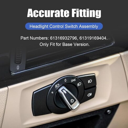 المصباح التحكم تجميع مفتاح الإصدار قاعدة ل BMW 1 3X1 سلسلة E81 E82 E87 E88 E90 E91 E92 E93 E84 يستبدل 61316932796 61319169404 in Kuwait