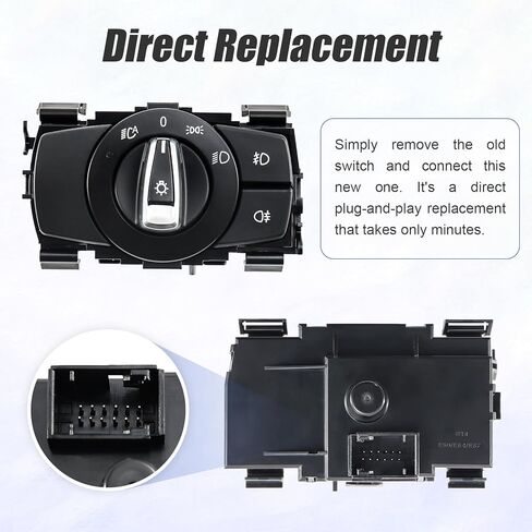 المصباح التحكم تجميع مفتاح الإصدار قاعدة ل BMW 1 3X1 سلسلة E81 E82 E87 E88 E90 E91 E92 E93 E84 يستبدل 61316932796 61319169404 in Kuwait