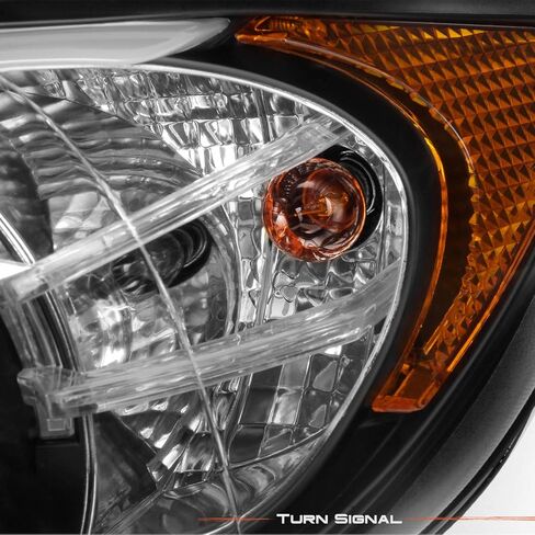 AKKON - لسيارة BMW E90 3-Series 06-08 ذات 4 أبواب سيدان بإطار أسود من نوع الهالوجين [LED Halo] مصابيح أمامية لجهاز العرض بغطاء للعين الدائرية in Kuwait