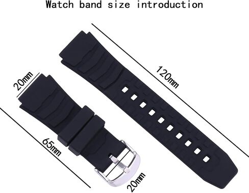 حزام ساعة مطاطي للرجال 20 مم متوافق مع Casio PRW-1100 PRW-1000 PAG-80 PRG-80 للرياضات الخارجية وسوار ساعة من السيليكون مقاوم للماء وسوار معصم وإكسسوارات سوار in Kuwait