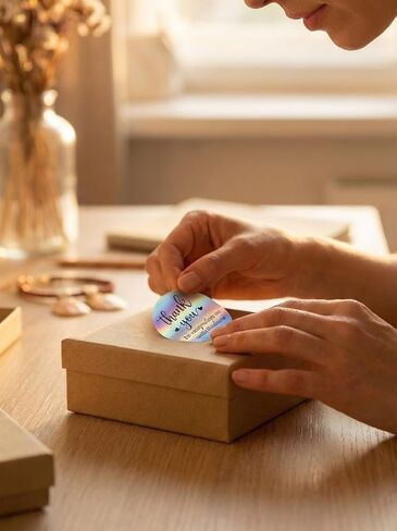 Ibake 500 شكرًا لك على ملصقات ، 1.5 بوصة ، ملصقات ثلاثية الأبعاد ، شكر ملصقات للأعمال التجارية الصغيرة واللصق الذاتي والملصقات المضاد للماء ، شكرًا لك على ملصقات التعبئة والتغليف in Kuwait