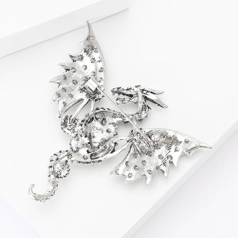 خمر الشرير الميكانيكية الطائر التنين بروش للنساء المينا الطائر التنين بروش الاستبداد التنين الطائر بروش شخصية للرجال والنساء الملابس قبعة حقيبة الملحقات (الأزرق) in Kuwait