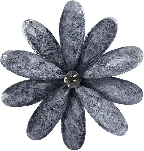 دبوس بروش على شكل زهرة أكريليك للسيدات، بروش زهور ملون مع مركز كريستال، مجوهرات خفيفة الوزن على الطراز القديم/الحديث للملابس والوشاح وتزيين الحقيبة in Kuwait