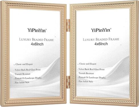 إطار صورة أنيق مطلي بالفضة مقاس 10.16 × 15.24 سم، إطار معدني بنمط مضفر دقيق مع دعم من الزجاج الحقيقي والمخمل، إطار فضي أنيق عالي النهاية مقاس 6 × 10.16 سم لعرض الطاولة أو التثبيت على الحائط in Kuwait