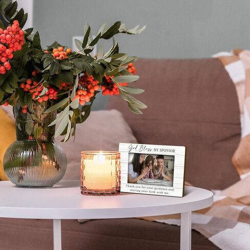 Confirmation Sponsor Gifts Picture Frame 4x6, Christian Catholic Confirmation Gifts Wooden Picture Frame, Thank You Gift, God Bless My Sponsor Decorative Photo Frames for Table Desk Decor in Kuwait