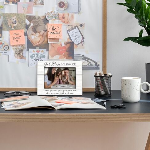 Confirmation Sponsor Gifts Picture Frame 4x6, Christian Catholic Confirmation Gifts Wooden Picture Frame, Thank You Gift, God Bless My Sponsor Decorative Photo Frames for Table Desk Decor in Kuwait