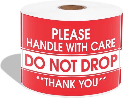 Aegis Adhesives - 3" X 5" This Side Up Arrow - Handle with Care, Warning Shipping Labels (1 Roll, 500 Stickers/Roll) in Saudi Arabia