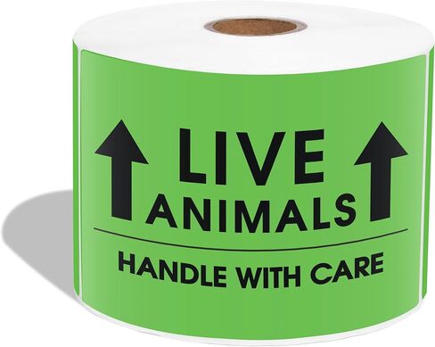 Aegis Adhesives - 3" X 5" This Side Up Arrow - Handle with Care, Warning Shipping Labels (1 Roll, 500 Stickers/Roll) in Saudi Arabia