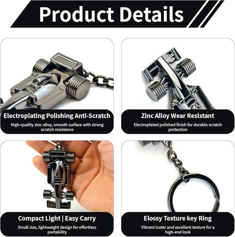 2PCS F1 Keychain, Formula 1 Racing Keychain, Ferrari Keychains Gifts for Men Boyfriend Father, Ferrari Themed F1 Metal Car Model Keychains Accessories for Car Enthusiasts and Collectors in Kuwait
