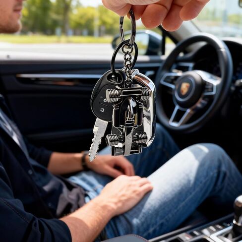 2PCS F1 Keychain, Formula 1 Racing Keychain, Ferrari Keychains Gifts for Men Boyfriend Father, Ferrari Themed F1 Metal Car Model Keychains Accessories for Car Enthusiasts and Collectors in Kuwait