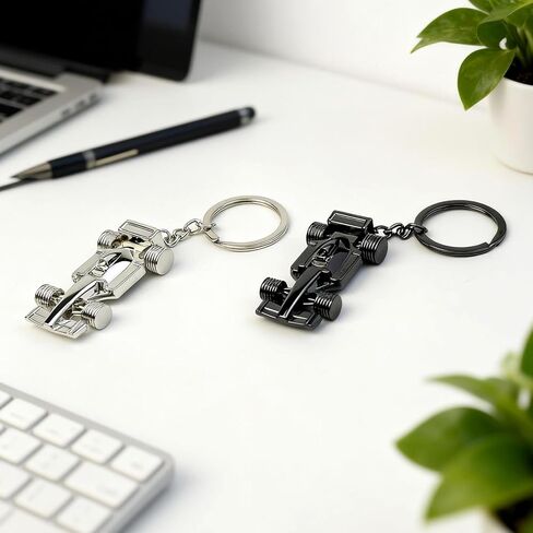 2PCS F1 Keychain, Formula 1 Racing Keychain, Ferrari Keychains Gifts for Men Boyfriend Father, Ferrari Themed F1 Metal Car Model Keychains Accessories for Car Enthusiasts and Collectors in Kuwait