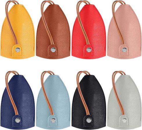 8 عبوات من حامل المفاتيح القابل للسحب، حافظة مفاتيح السيارة من جلد البولي يوريثان، حقيبة مضادة لفقدان سلسلة مفاتيح السيارة ذات سعة كبيرة، حقائب واقية للمفاتيح in Kuwait