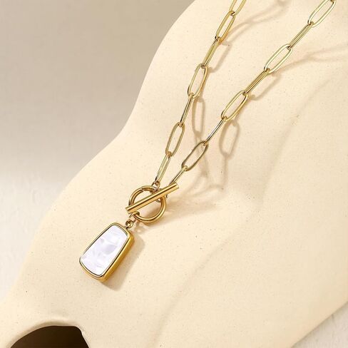 Dr's gift Gold Knot Pendant Necklace for Women Geometric Drop Chunky Gold Necklace 14K Gold Plated Statement Necklaces in Saudi Arabia