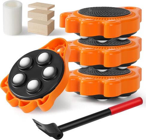 عجلات صغيرة لنقل الأثاث - مجموعة رفع الأثاث تدور 360 درجة، قاعدة ذاتية الضبط تمنع البكرة من الانفصال عن أرجل الأثاث in Kuwait