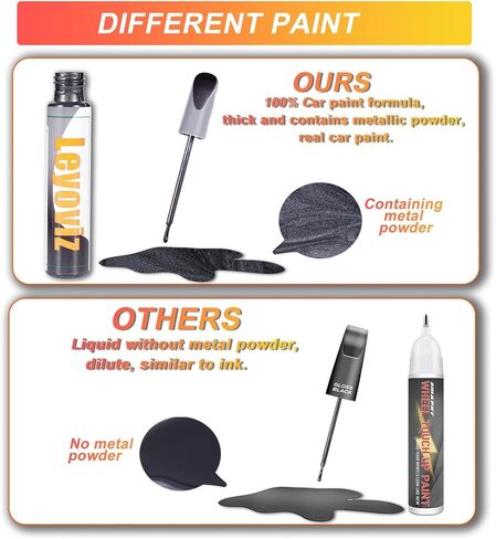 Touch Up Paint For Cars Black, Auto Deep Scratch Fill Repair, Erase Automotive Scratches, Touchup Paint Pen Nick Removal For Various Cars 0.4 oz (Grey) in Saudi Arabia
