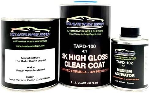 Auto Paint Depot Touch Up Paint for Ford Edge,Escape,F-Series,Fiesta,Focus,Fusion,Mustang,Ranger-Blue Lightning Pearl N6/M7365 (All Years, All Models) One Quart with Clear Coat in Kuwait