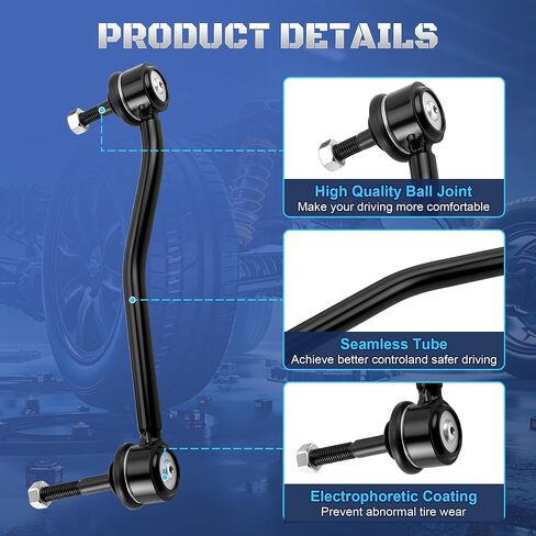 K80273 K80274 Front Sway Bar Stabilizer End Links Compatible with 2000-2005 Ford Excursion F250 F350 F450 F550 Super Duty 2000 2001 2002 2003 2004, Set of 2 in Saudi Arabia
