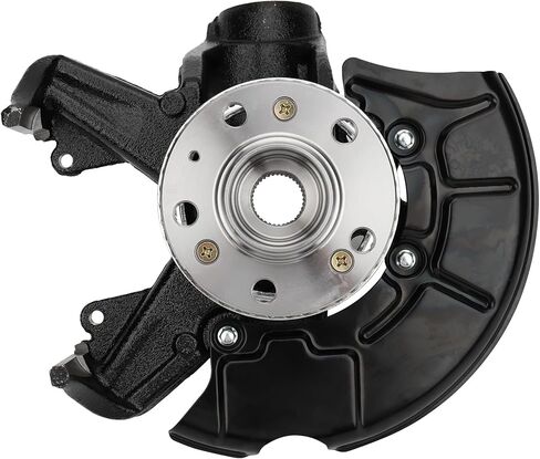 HARUMA 698-375 Front Left Wheel Hub Bearing & Steering Knuckle Assembly Driver Side for VW 1998-2010 Beetle, 2010 Beetle Cabrio, 1999-2010 Golf, 1999 2000 2001 2002 2003 2004 2005 Jetta, 1J0498465 in Saudi Arabia