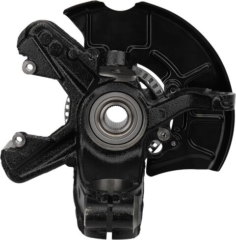 HARUMA 698-375 Front Left Wheel Hub Bearing & Steering Knuckle Assembly Driver Side for VW 1998-2010 Beetle, 2010 Beetle Cabrio, 1999-2010 Golf, 1999 2000 2001 2002 2003 2004 2005 Jetta, 1J0498465 in Saudi Arabia