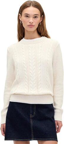 Gap Womens Cable Crewneck Sweater in Saudi Arabia