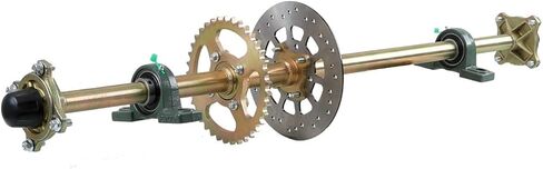 44" Go Kart Axle Kit with 16x8-7 ATV Tires - Complete Rear Axle & Wheel Assembly for UTV, Dune Buggy, Quad Bike & Lawn Mower | Includes 1120mm Heavy Duty Axle & 4PR Tubeless All Terrain Tires in Kuwait