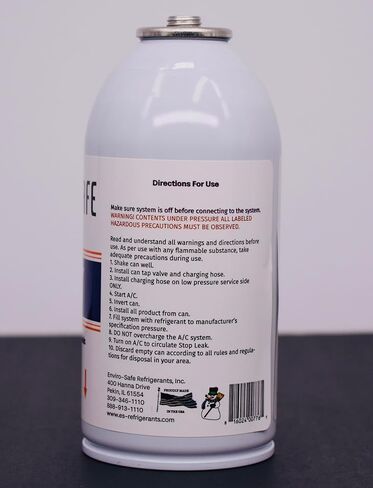 ENVIRO-SAFE StopLeak Additive for R1234YF Systems|A/C Seal Conditioner & Leak Preventer|2-4oz-Cans Only in Kuwait