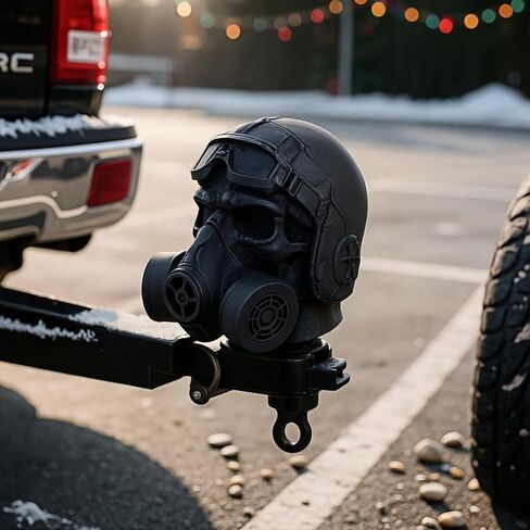 Cover Cap for The Trailer Coupling, Applicable Trailer Covers Diameter of 50mm, Christmas Car Trailer Coupling Cover, Truck, Recreational Vehicle Accessories. (Skull-Black) in Kuwait