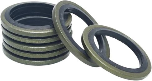 120/100pcs Bonded Sealing Ring Kit Metal Rubber Drain Screw Plumbing Gasket Oil Resistant Temperature Combined Seal Washer(120PCS M5-M24) in Kuwait