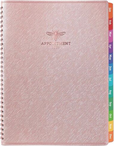 Appointment Book 2025-2026 - Appointment Planner from Jul. 2025 - Jun. 2026, 2025-2026 Weekly Appointment Book with Colorful Tabs, 9" x 11", Daily/Hourly Planner, 15-Minute Increments in Kuwait
