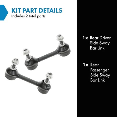 TRQ Rear Sway Bar Stabilizer Link Set Compatible with 1991-1992 Saturn SC 1993-2002 SC1 SC2 1991-2002 SL SL1 SL2 1993-1999 SW1 1993-2001 SW2 in Saudi Arabia
