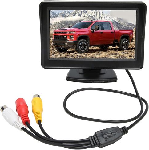 شاشة كاميرا احتياطية مقاس 4.3 بوصة ملونة TFT LCD، شاشة عرض خلفية قابلة للدوران بتيار مستمر 12 فولت (عرض عكسي للرؤية الخلفية فقط) لشاحنة السيارة RV Minivan in Saudi Arabia