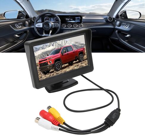 شاشة كاميرا احتياطية مقاس 4.3 بوصة ملونة TFT LCD، شاشة عرض خلفية قابلة للدوران بتيار مستمر 12 فولت (عرض عكسي للرؤية الخلفية فقط) لشاحنة السيارة RV Minivan in Saudi Arabia