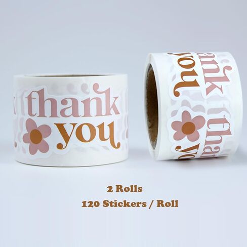 2.4 Inch Big Thank You Stickers 2 Rolls for Small Business 240 Pcs Large Personalized Waterproof Handmade Food Tamper-Proof Self-Adhesive Sealing Sticker Labels for Envelope Gift Bags Baking Packaging in Kuwait