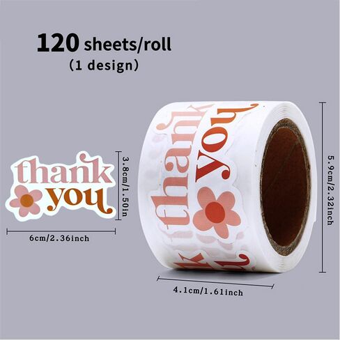 2.4 Inch Big Thank You Stickers 2 Rolls for Small Business 240 Pcs Large Personalized Waterproof Handmade Food Tamper-Proof Self-Adhesive Sealing Sticker Labels for Envelope Gift Bags Baking Packaging in Kuwait