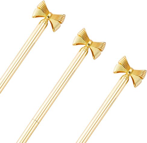 3 Pieces Bow Decoration Twist Metal Ballpoint Pen Ball Pen 1.0 MM Black Ink in Saudi Arabia