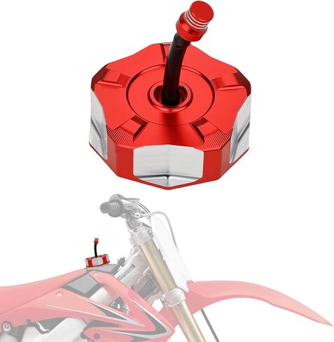 الترابية دراجة غطاء الغاز CNC ل CRF250R/250X 04-17 CRF450R 02-16 CRF450X 05-17 CRF450RX 17-18 XR70R XR80/80R XR100R XR200 XR250 XR400 XR600L/650L XR650R TRX400EX تي آر إكس 450 آر أسود in Saudi Arabia
