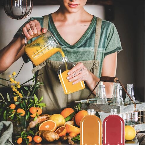 Plastic Bottles with Caps,24 Pack Clear Juice Bottles Flask Bottle Reusable Mini Beverage Container,Clear Bulk Drink Containers with Lids for Juicing, Smoothie, Drinking and Other Beverages (10 Oz) in Kuwait