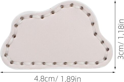 2pcs Cloud Shaped Cabinet Door Knobs Thickened Brass Drawer Pulls with White Leather for ’s Wardrobe Nursery Dresser Hardware in Saudi Arabia