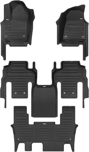 TuxMat - for Jeep Wagoneer 7-Seater 2022-2026 Models - Custom Car Mats - Maximum Coverage, All Weather, Laser Measured - This Full Set Includes 1st, 2nd and 3rd Rows in Kuwait